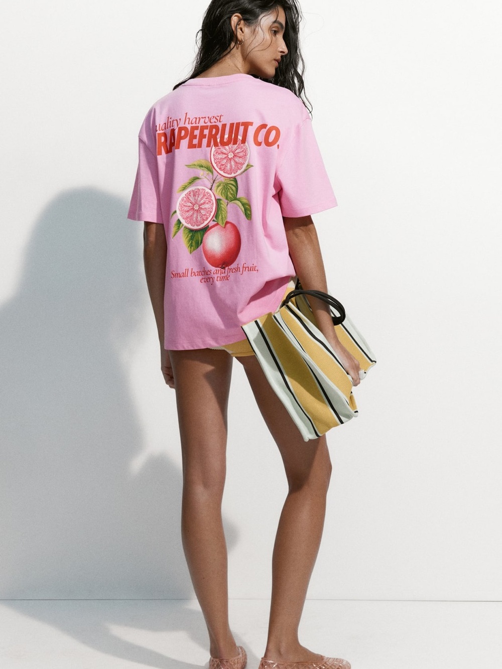 H&M Pink Grapefruit Co. Graphic Tee